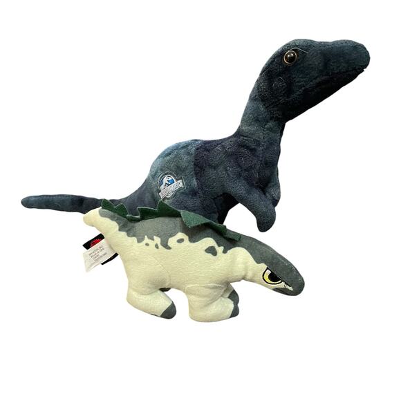 Jurassic World Plush Raptor Dinosaur Toy Nursery Decor Shower Gift 15” Lot of 2 - Picture 11 of 11